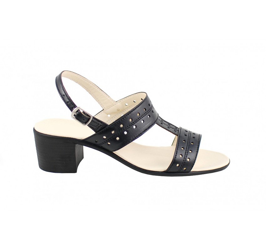 Marimea 36, 37 - Sandale dama din piele naturala - Model negru box LS7NBOX