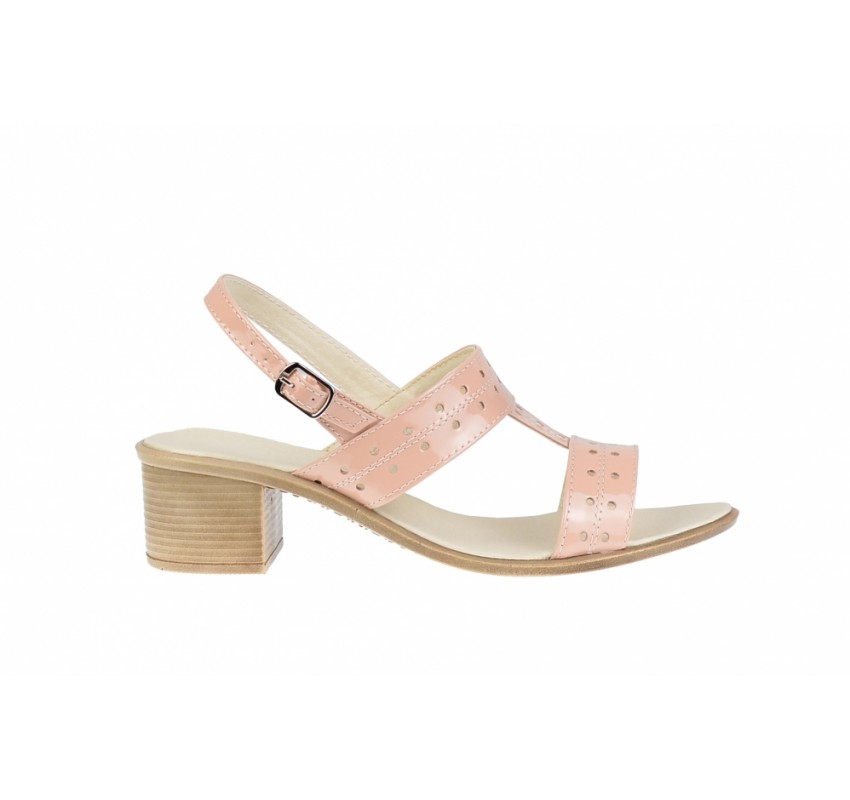 Sandale dama din piele naturala - Marimea 37 Nud Lac LS7NUDLAC