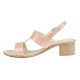 Oferta Sandale dama din piele naturala Nud Lac LS7NUDLAC