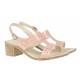 Oferta Sandale dama din piele naturala Nud Lac LS7NUDLAC
