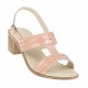 Oferta Sandale dama din piele naturala Nud Lac LS7NUDLAC