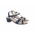 Sandale dama din piele naturala lacuita, bleumarin, S81LBL