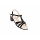 OFERTA marimea  36, 37 - Sandale dama din piele naturala lacuita, negru si color, LS81LN