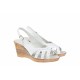 Marimea 38 - Sandale dama cu platforma LS88ALB - Made in Romania