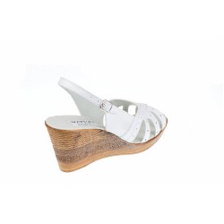 Marimea 38 - Sandale dama cu platforma LS88ALB - Made in Romania