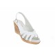 Marimea 38 - Sandale dama cu platforma LS88ALB - Made in Romania