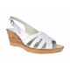 Marimea 38  Sandale dama din piele naturala cu platforma LS89ALB