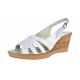 Marimea 38  Sandale dama din piele naturala cu platforma LS89ALB