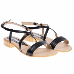 OFERTA  marimea 37 Sandale dama din piele naturala cu platforma joasa - cod LS8N2