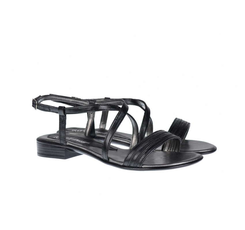 Oferta marimea 37 -  Sandale dama din piele naturala cu platforma joasa - cod LS8N