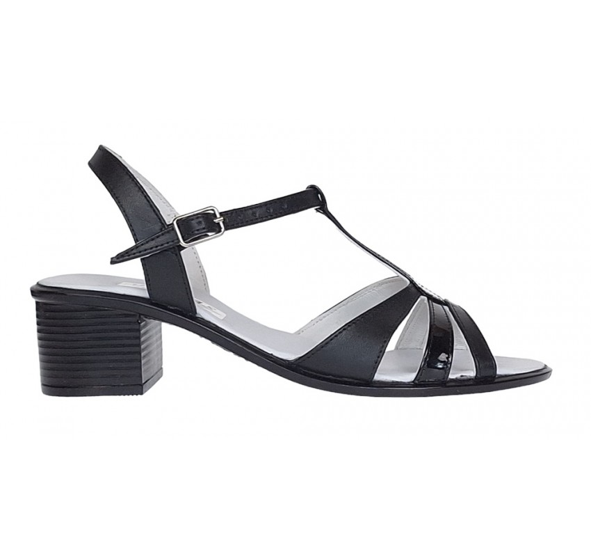 Oferta marmea 36 Sandale dama din piele naturala cu toc de 5cm, Negru, LS8NLAC Oferta marmea 36 Sandale dama din piele naturala cu toc de 5cm, Negru, LS8NLAC