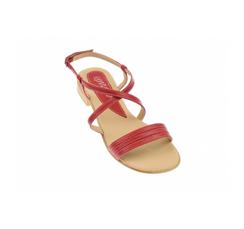 Oferta marimea 37- Sandale dama, din piele naturala, rosu - LS8R Oferta marimea 37- Sandale dama, din piele naturala, rosu - LS8R