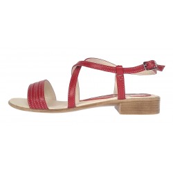 Oferta marimea 37 38 Sandale dama din piele naturala rosu  - LS8R