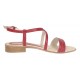Oferta marimea 37 38 Sandale dama din piele naturala rosu  - LS8R