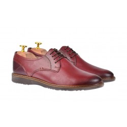 Reducere Marimea 39 Pantofi barbati casual din piele naturala - Visiniu LSIR135VIS