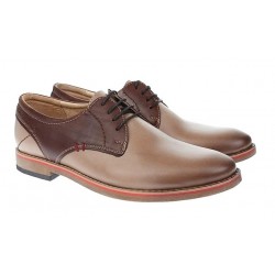 Oferta Marimea  43 Pantofi barbati casual din piele naturala Bej - Maro SIR GKR
