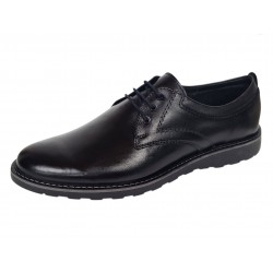 Marimea 44 Pantofi barbati sport negri casual din piele naturala LSP17NS