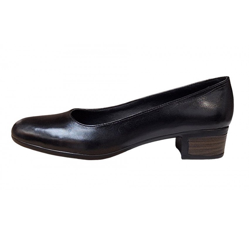 Pantofi dama casual din piele naturala Negru - LSTD24N
