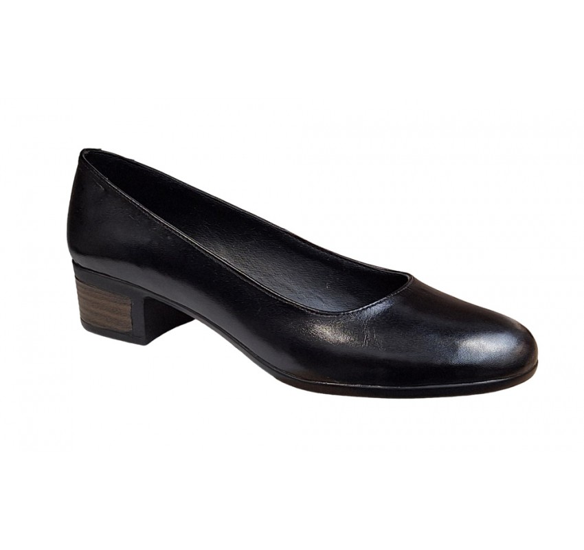 Pantofi dama casual din piele naturala Negru - LSTD24N