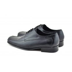 Marimea 43 Pantofi barbati negri eleganti din piele naturala LSTD351SIRET