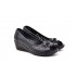 Pantofi dama decupati din piele naturala - Model negru LSV13110N