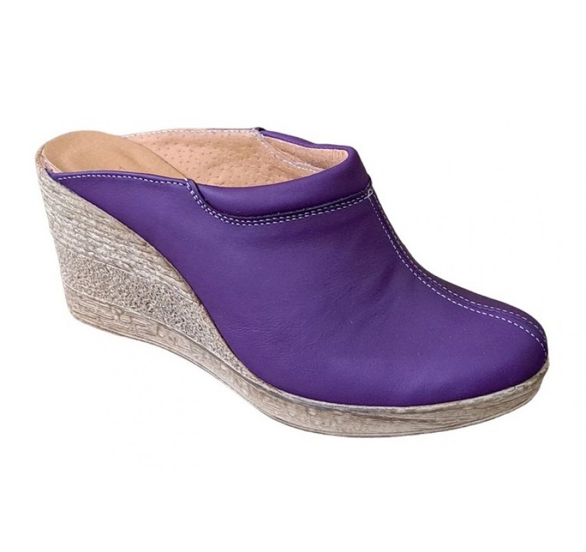 OFERTA marimea 39, 41 Saboti dama din piele naturala, platforme de 7 cm OFERTA marimea 39, 41 Saboti dama din piele naturala, platforme de 7 cm