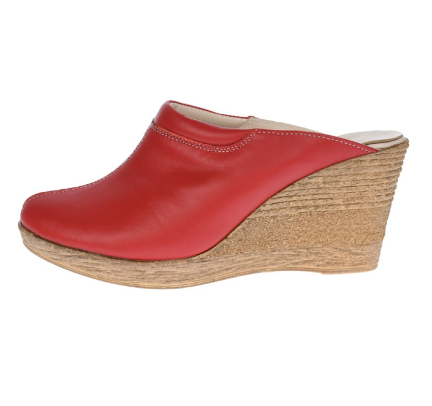 Oferta marimea 39, 40 - Saboti dama rosii din piele naturala, platforme de 7 cm - LTEA19ROSU Oferta marimea 39, 40 - Saboti dama rosii din piele naturala, platforme de 7 cm - LTEA19ROSU