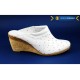 Oferta 36.37, 38 -   Saboti albi, de vara, din piele naturala, cu perforatii - LTEAALB