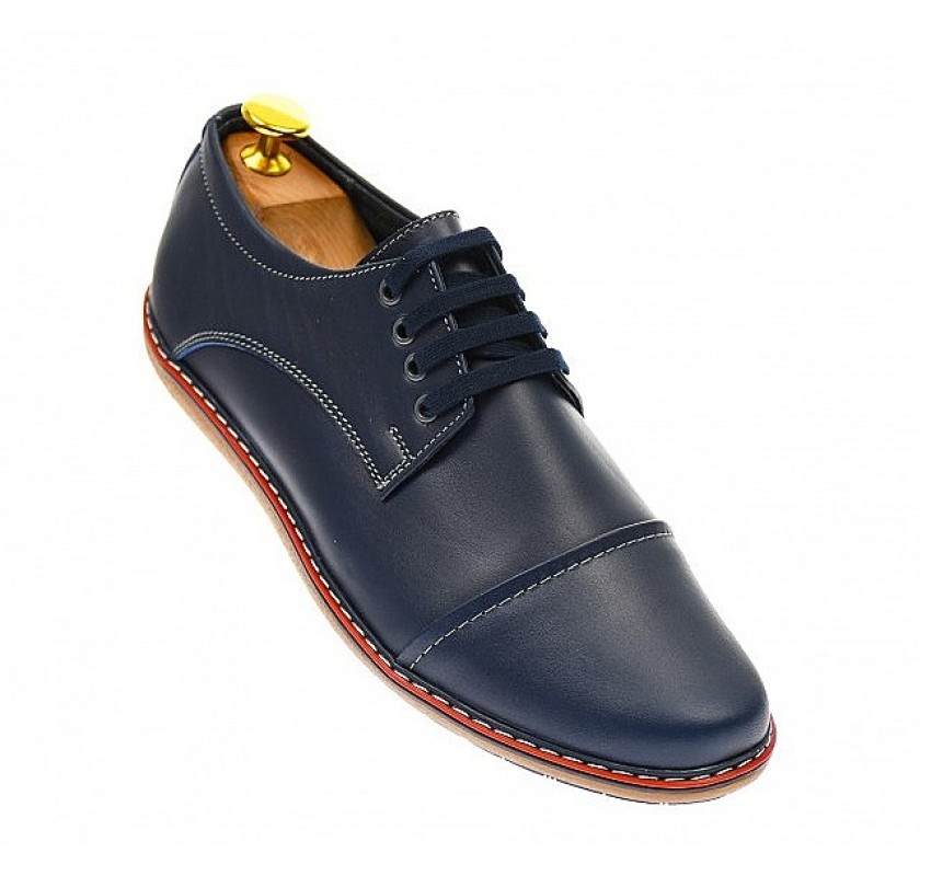 Oferta Pantofi barbati din piele naturala bleumarin 338 Oferta Pantofi barbati din piele naturala bleumarin 338