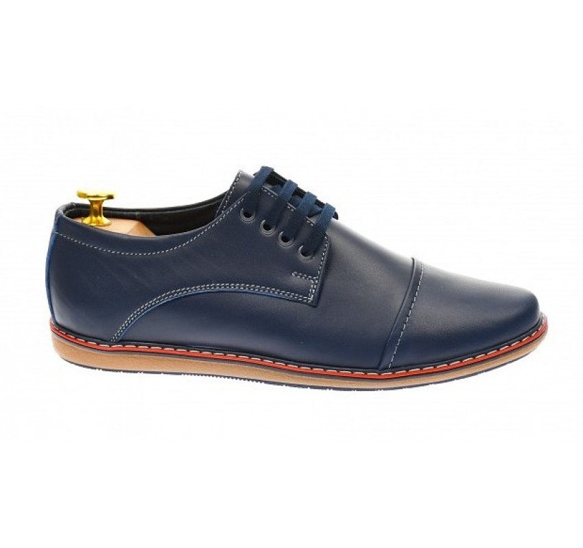 Oferta Pantofi barbati din piele naturala bleumarin 338 Oferta Pantofi barbati din piele naturala bleumarin 338