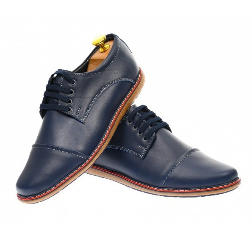 Oferta Pantofi barbati din piele naturala bleumarin 338 Oferta Pantofi barbati din piele naturala bleumarin 338