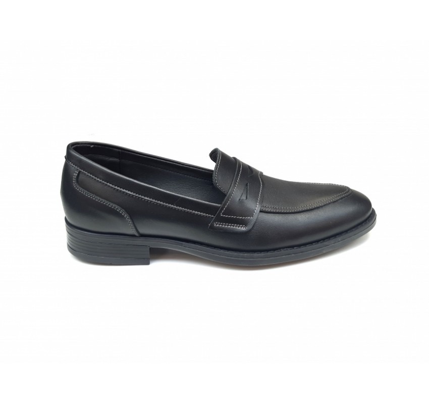 OFERTA MARIMEA 41  - Pantofi barbati din piele naturala, Negru, Ciucaleti Shoes, LTEST566N