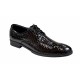 OFERTA MARIMEA  41, 44 - Pantofi barbati office, eleganti din piele naturala, Croco, Negru, LAC, LTEST61NC