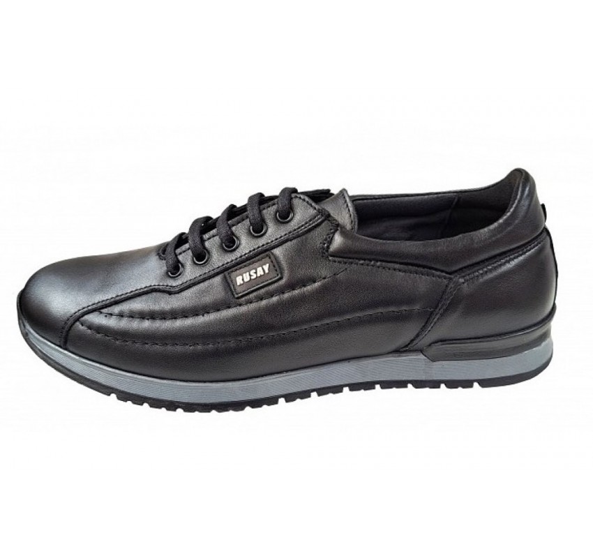 Oferta Marimea 40 Pantofi barbati sport din piele naturala - Model Luis Negru