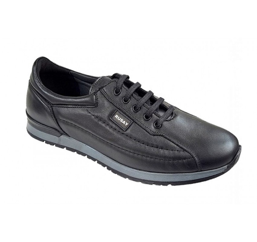 Oferta Marimea 40 Pantofi barbati sport din piele naturala - Model Luis Negru