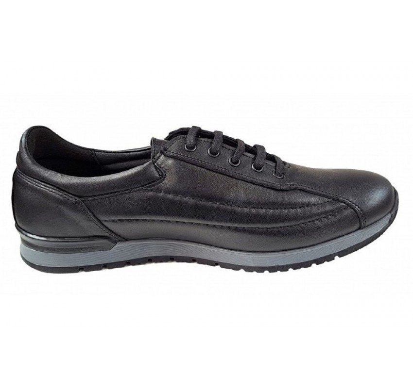 Oferta Marimea 40 Pantofi barbati sport din piele naturala - Model Luis Negru