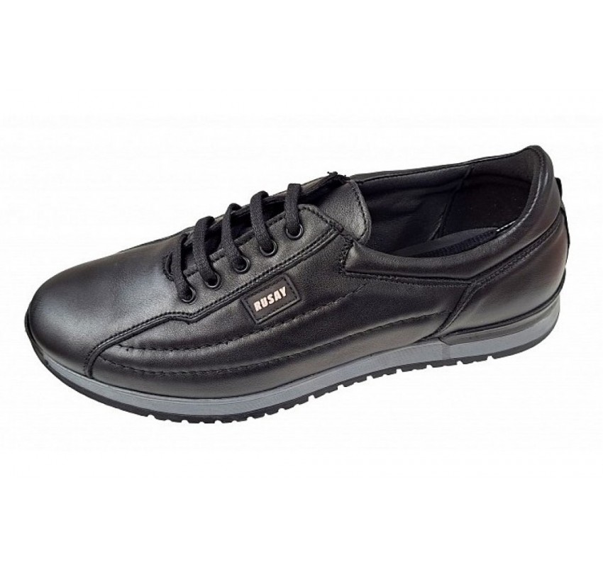 Oferta Marimea 40 Pantofi barbati sport din piele naturala - Model Luis Negru
