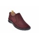 OFERTA MARIMEA 41-  Pantofi barbati casual, cu elastic, din piele naturala, intoarsa, BORDO, LVIC2350VIS