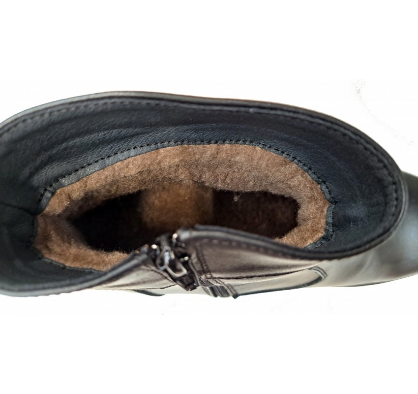 Oferta 39 Ghete barbati din piele naturala cu fermoar imblanite LY044N