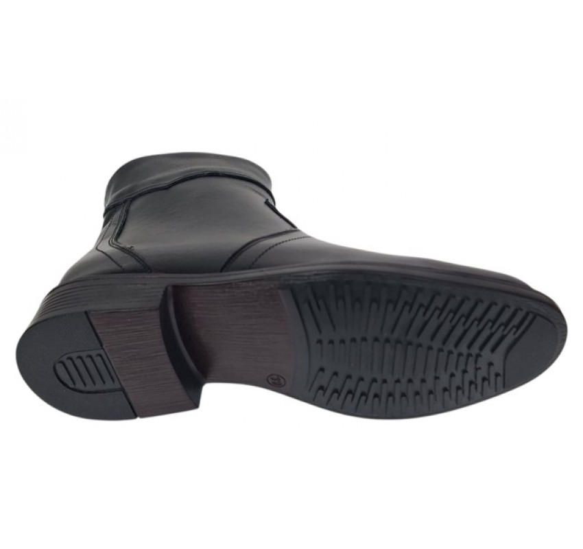 Oferta 39 Ghete barbati din piele naturala cu fermoar imblanite LY044N