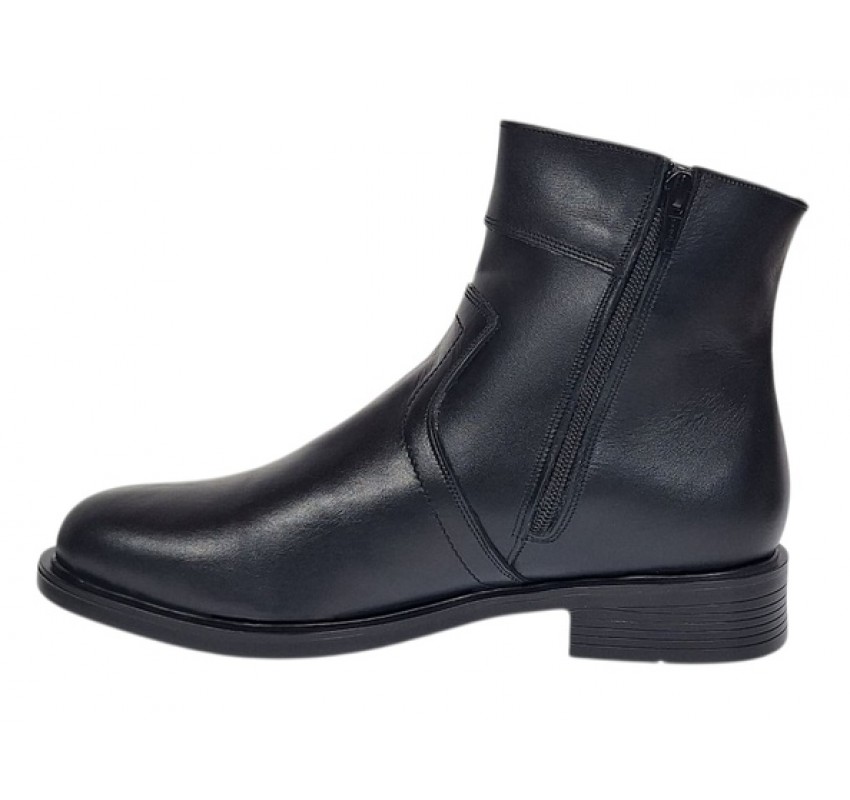 Oferta 39 Ghete barbati din piele naturala cu fermoar imblanite LY044N