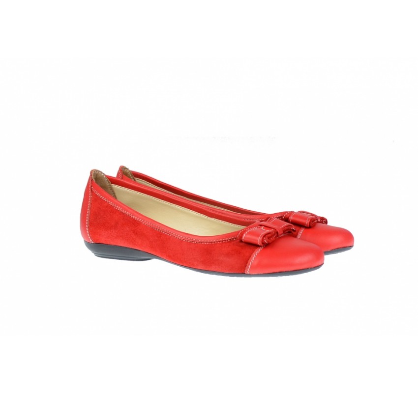 OFERTA marimea 36 -  Balerini dama casual din piele naturala in combinatie cu piele intoarsa - Made in Romania LZENARR