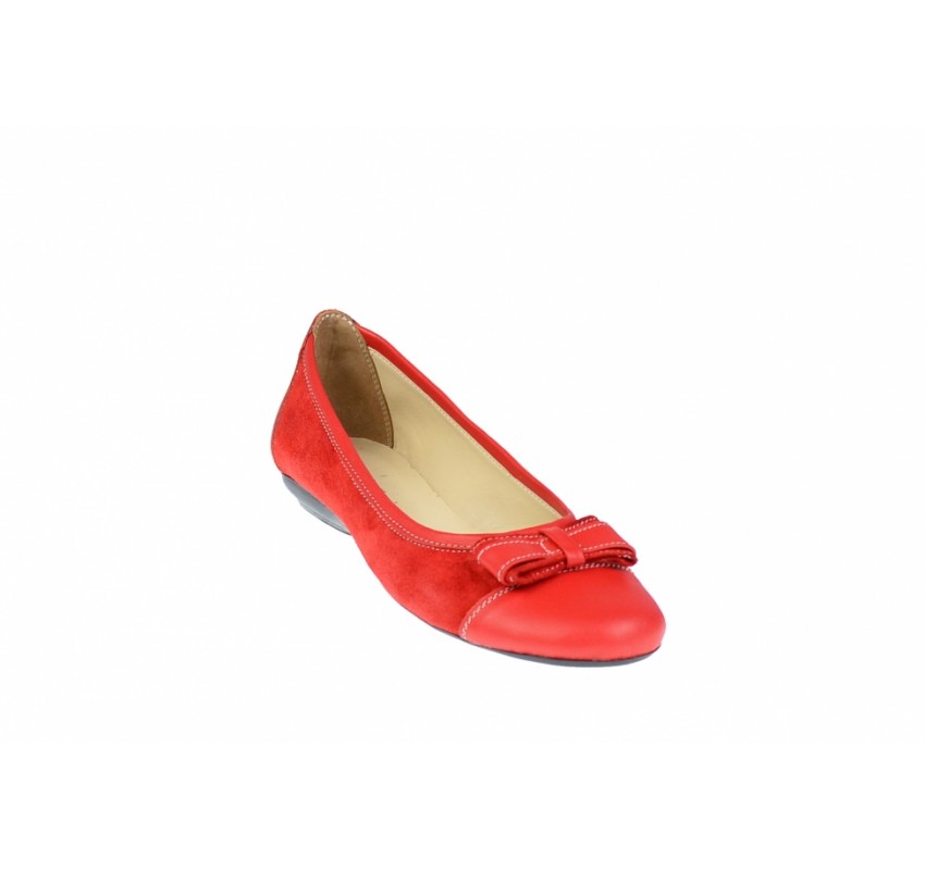OFERTA marimea 36 -  Balerini dama casual din piele naturala in combinatie cu piele intoarsa - Made in Romania LZENARR