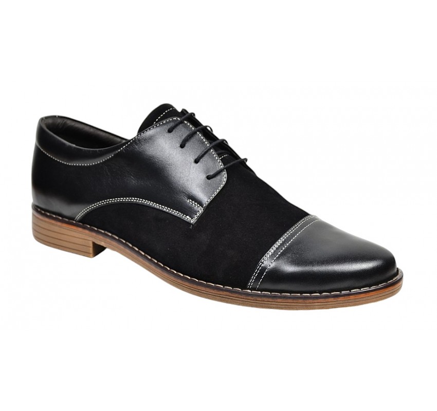 Pantofi barbati casual din piele naturala - Model Mario 1 Negru Pantofi barbati casual din piele naturala - Model Mario 1 Negru