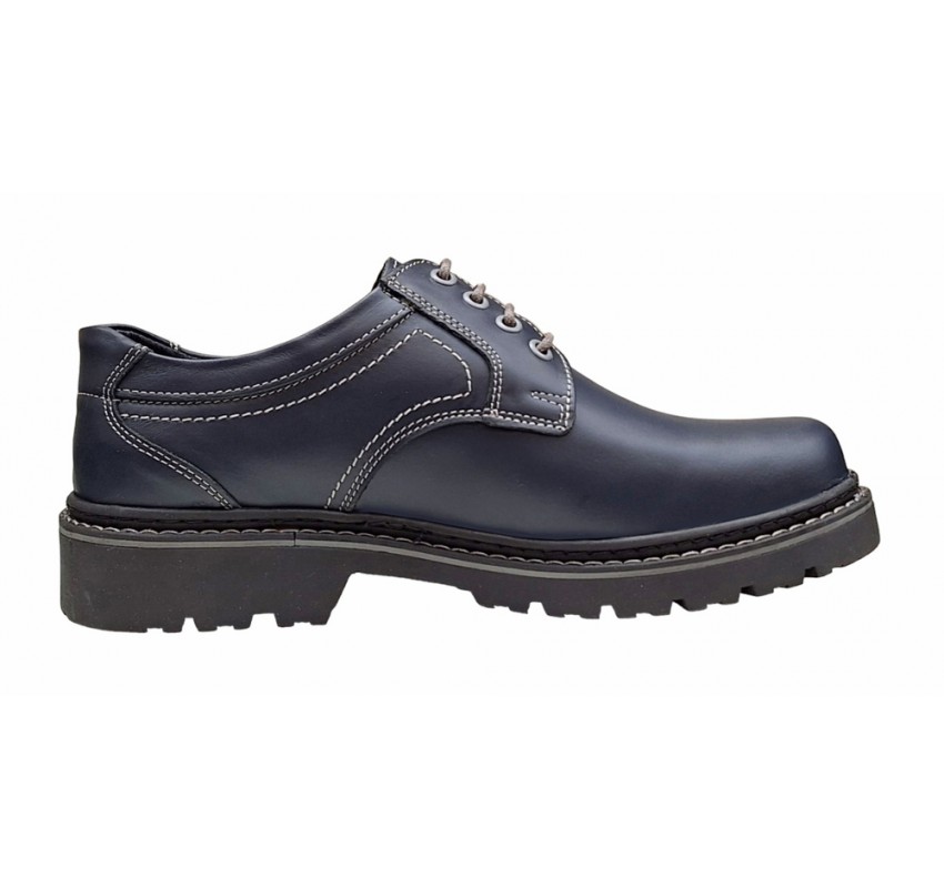 Pantofi barbati, casual, din piele naturala bleumarin, Mark - MARK3BLUE