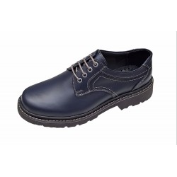 Pantofi barbati, casual, din piele naturala bleumarin, Mark - MARK3BLUE