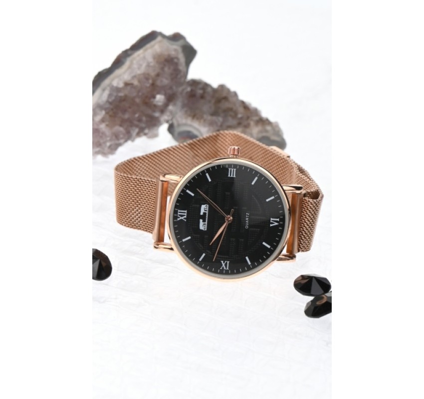 Ceas dama Matteo Ferari casual-elegant, PINK GOLD - MF175GBGOLD