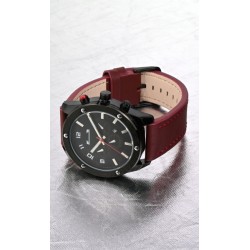 Ceas de mana barbati elegant, business, curea de piele Matteo Ferari - MF8204LTHVISNEGRU