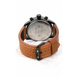 Ceas de mana barbati elegant, business, curea de piele Matteo Ferari - MF8243LTHMARONEGRU