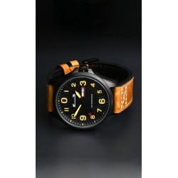 Ceas de mana barbati elegant, business, curea de piele Matteo Ferari - MF8269LTHMARODNEGRU